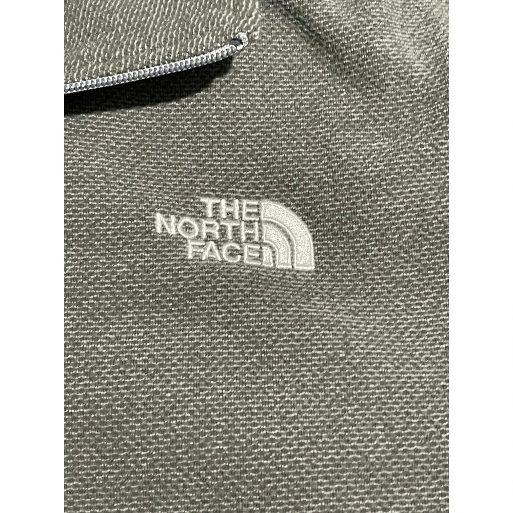 The North Face Fleece Jacket Mens XL Grey‎ Full Zip Textured Knit Outdoor Layer